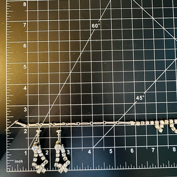 Vintage Rhinestone Jewelry Necklace Set - Picture 7 of 16